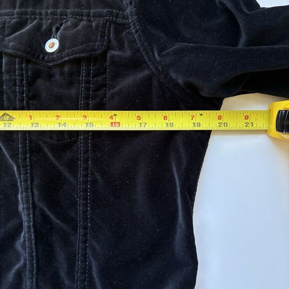 Sundance Velvet Denim/Jean-Style Jacket Black Women's Size Medium Basic Western - Picture 7 of 10